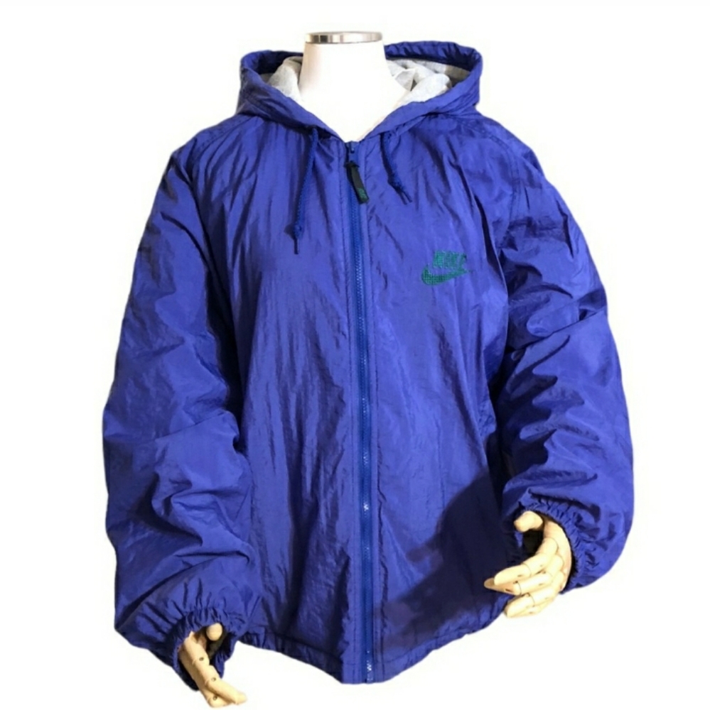 NIKE Hooded Windbreaker Jacket Quilted LiningVintage EUC!